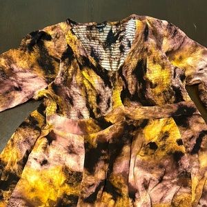 Torrid size 2 crinkle multicolor long sleeve shirt